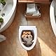 Deko Aufkleber WC Deckel Toilettendeckel 3D Wilde Tiere Toilettensitz Aufkleber 29CM PVC WC Deckel Bad Klo Aufkleber Sticker Umweltfreundliche PVC-Aufkleber Für Toiletten Für Badezimmer
