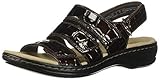 Clarks Women's Leisa Melinda Sandal, Brown Patent Croc Synthetic, 110 M US