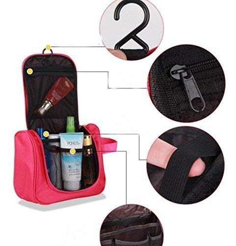 Image of Styleys Toiletry Pouch for Men Travel | Premium Toiletry Bag with Multiple Compartments | Shaving & Grooming Organizer | Water-Resistant Travel Kit for Men | Compact & Durable (Dark Pink, S1019)
