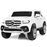 Costzon 2-Seater Ride on Truck, Licensed Mercedes Benz X Class Battery Powered Ride on Car w/ 2.4G...