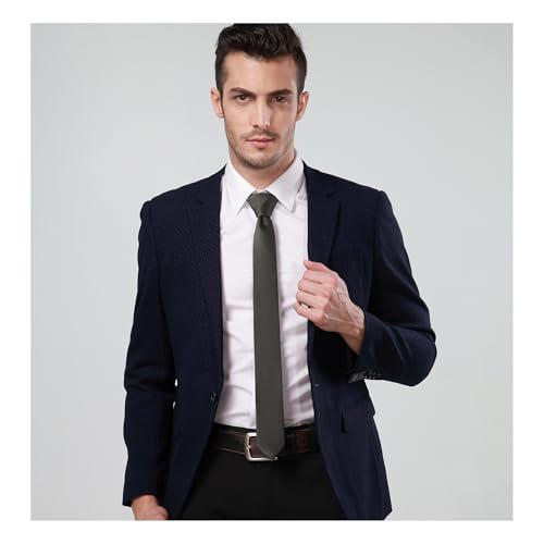 Image of Landisun Black Tie Men Women Solid Skinny Ties Slim Ties Satin Tie
