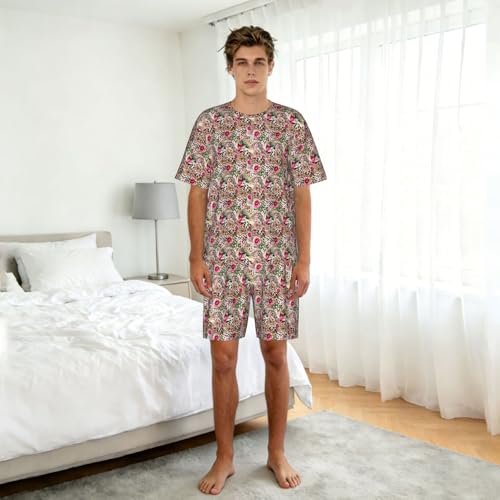 Pyjama léger et respirant pour homme ensemble d'été imprimé