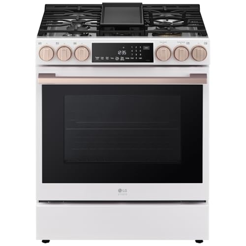 LG LSGS6338N 30-Inch Slide-In Smart Gas Range with InstaView, Air Fry & ThinQ Technology – PrintProof Stainless Steel