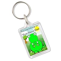 Personalised Dinosaur T Rex Kids Childs School Bag Tag Keyring Any Name AK314