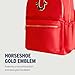 True Religion Backpack, Zip pocket, Horseshoe Logo Travel Bag, Red