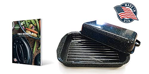 Graniteware Roaster - Bandeja de Horno Rectangular + Libro de Recetas