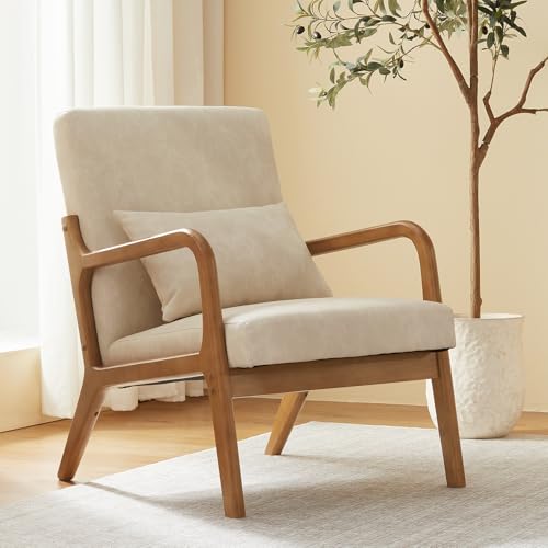 Accent Chair Mid-Century Modern with Lumbar Support