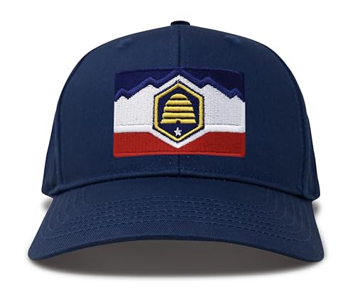 Image of International Tie State Hat for Men and Women, Adjustable Snapback Trucker Baseball Cap with Embroidered Patch