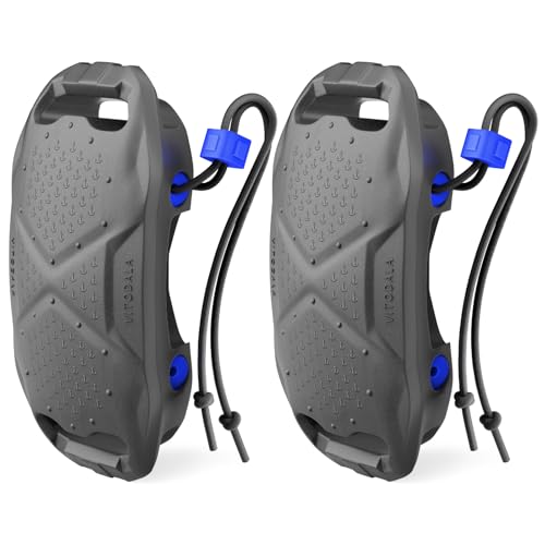 VITODALA Boat Fenders Boat Bumpers for Docking Easy to Install EVA Fenders with Quick-Lock Rope & Strap for Pontoons Bass Yachts Jet Ski and Fishing Boats(Gray 2 Pack)