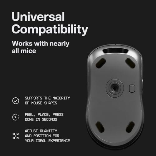 Image of WALLHACK PTFE Mouse Sole Pill Type | Premium Universal Sole for Gaming Mouse | Smooth Gliding with Cloth and Glass Mouse Pad | Customize Speed Control | Quick and Easy Installation | Black 7mm x 14mm