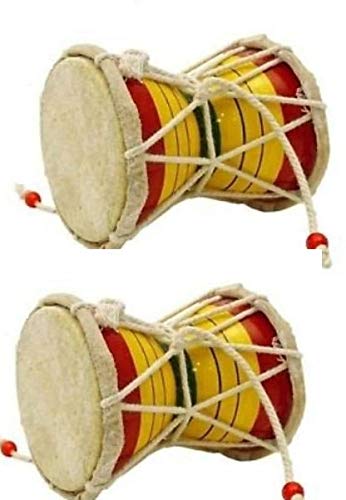 AYAN ART CRAFT wooden handmade cute mini dholak/damru for kids // musical  toys set of