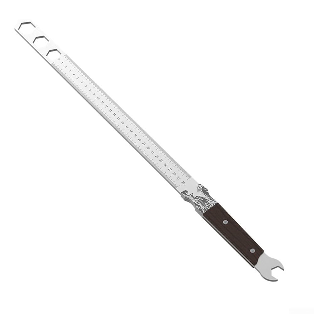 Righello di misurazione in acciaio al manganese spesso 5 mm, con manico antiscivolo, progettato per una maggiore precisione e una manipolazione stabile (B)