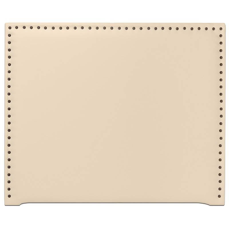 Ventadecolchones - Cabecero de Cama Tapizado en Polipiel Crudo Modelo de Tachuelas. Acolchado 8 cm Grosor. Medida 166 x 125 cm para Cama de 150 ó 160 cm