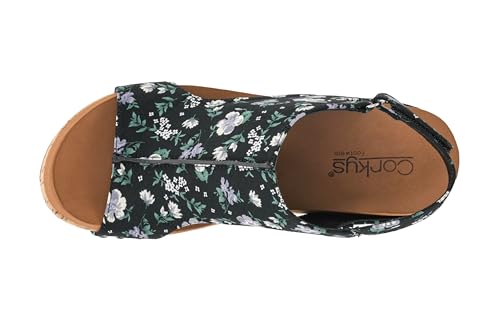 Image of Corkys Footwear Womens Carley Wedges, Featuring Corkys EVA Foam Cushioned Insoles, A 2.5 Inch Heel, Lightweight For All Day Wear, And Hook And Loop Closure