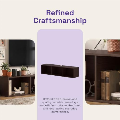 Image of Wakefit Silena Engineering Wood TV Unit - Wenge
