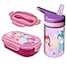 2 szt. zestaw licencjonowanych prostokątnych pudełek na lunch z motywem księżniczki, 20 cm ze sporkiem i słomką z tritanu, 500 ml, piknik, podróż, powrót do szkoły, zestaw stołówkowy dla dzieci, dziewcząt, 3 lata