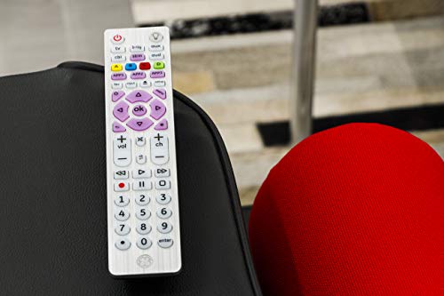 Ge 6-Device Backlit Universal Remote Control For Samsung, Vizio, Lg, Sony, Sharp, Roku, Apple Tv, Smart Tvs, Streaming Players, Blu-Ray, Dvd, Master Volume Control, Silver, 37038 #TOP6