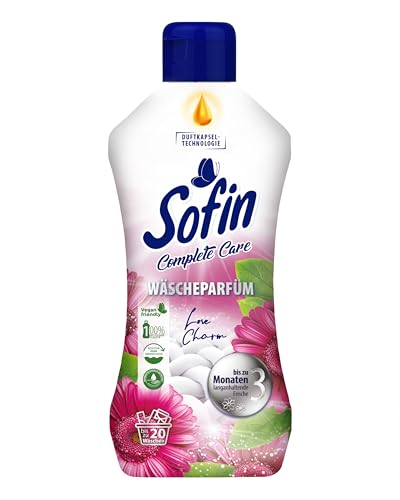 Sofin Wäscheparfüm flüssig Love Charm 300ml - Ohne Weichspüler, Für alle Textilien geeignet, Frischer & langanhaltender Wäscheduft für 20 Waschgänge