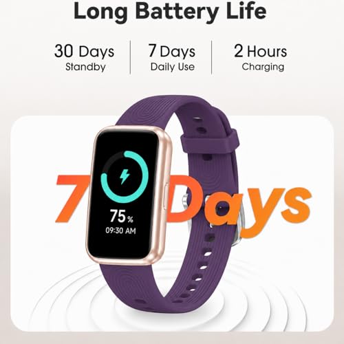 Image of Slim Design Fitness Tracker, No App No Phone Required, Long Battery Life | Pedometer Watch, 30 Meters Waterproof Smart Watch, Heart Rate Blood Oxygen Sleep Monitor, Step Counter for Men Women