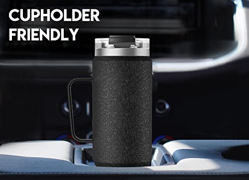 Image of Meoky 40oz Tumbler with Handle, Stainless Steel Travel Mug with 2-in-1 Straw and Sip Lid, Vacuum Insulated Coffee Mug, 100% Leak Proof, Keeps Cold for 34 Hours or Hot for 10 Hours (Night)