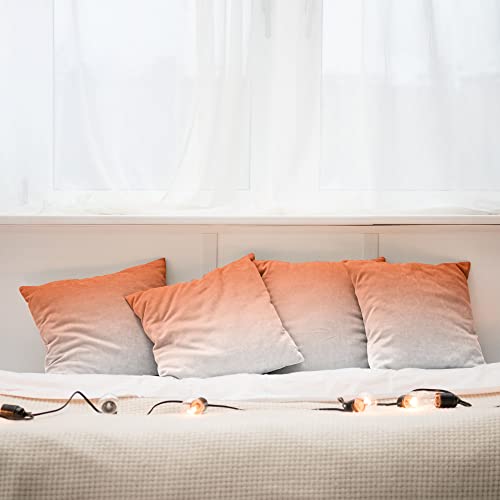 Ambesonne Ombre Decorative Throw Pillow Case Pack Of 4, Scorching Sunset In The Hot Desert Inspired Dusk Orange Ombre Digital Art Design Print, Cushion Cover For Couch Living Room Car, 18", Orange #TOP5