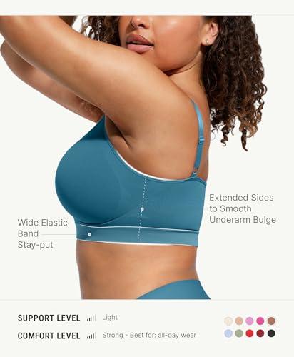 Image of FeelinGirl Bralettes for Women with Support Comfortable Bras No Underwire Seamless Everyday Bras