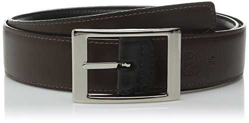 Torino Leather Co. Reversible 33MM Aniline Leather w/Aniline Leather Black/Brown 362