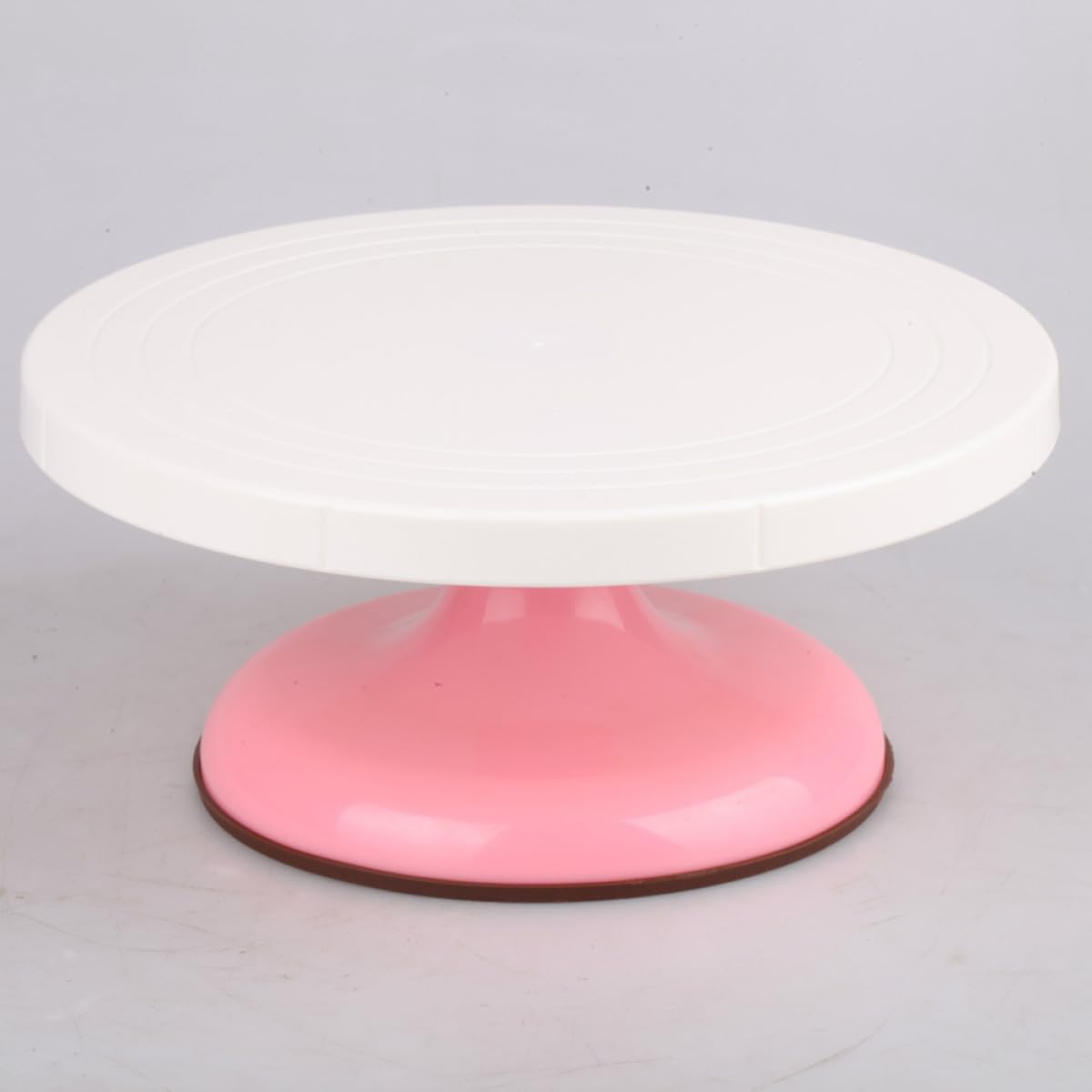 Healvian Plato Giratorio Diseño Manual 360° Plástico Resistente para Pasteles de Forma Redonda Adecuado para Decoración y Hornear en Restaurantes