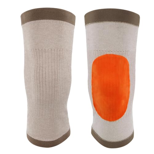 Image of Cashmere Wool Knee Brace Pads Unisex Winter Warm Thermal Knee Warmers Sleeve Soft Leg Warmers (Light Camel)