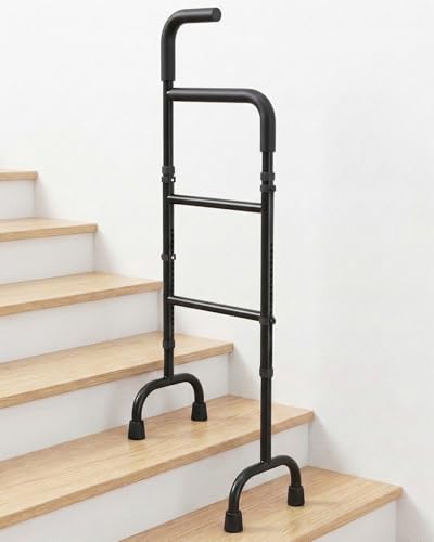 20-Level Adjustable Stair Climbing Assist Cane &...