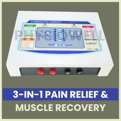 Image of Physiowell IFT MS Tens Physiotherapy Machine Electrotherapy Combo for All Pain Relief Device Physiotherapy Equipment and massager device (Sticky Pads)
