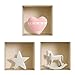 The Nisha Art Adesivi 3D Magici da Muro in Vinile Sticker Decalcomania Fai-da-Te, Set da 3, Cuore rosa