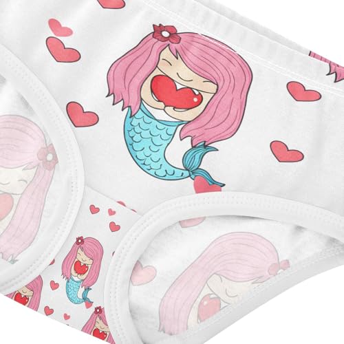Cute Mermaid Red Heart Toddler Girls's Underwear 2T 202c12944