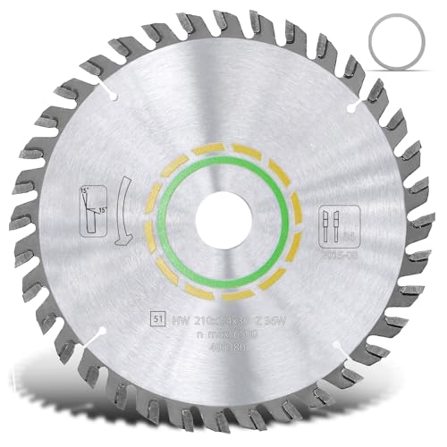 OEM home Upgraded 495380 Universal Saw Blade Compatible with Festool TS 75 EQ Plunge Cut Saw 210x2.4x30 mm 36 Tooth 30 mm Arbor Sawtooth Upgrade Durable and Sharp