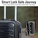 Aspect Cabin Suitcase, Durable Carry-On Suitcase, Hardshell Travel&Business Luggage with 4 Wheels, Lightweight Cabinbag with Safe Locking System & 360° Mobility, Easyjet Cabin Bag (Black,45X36X20cm)