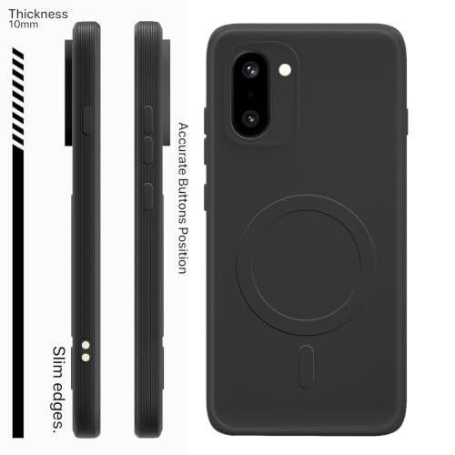 Image of Pikkme Back Cover for OnePlus 15R 5G Soft Matte Silicone Mag-Safe Design (Mag-Safe Not Support) Camera Protection | Slim Fit Bumper Cover (Black)