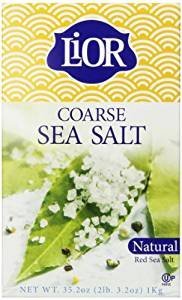 Lior Sal marina gruesa, sal marina roja natural, 35.2 onzas, paquete de 3 unidades.
