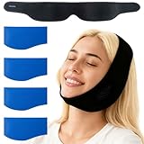 SURFOU Weisheitszahn Kühlkompresse Kühlpads Gesicht, Mit 4 Gel-Kühlpacks – Kalt & Warm, Lindert Schmerzen nach Gesichtschirurgie und Zahnschmerzen, Kühlbandage, Schwarz