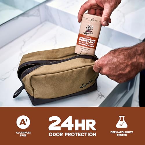 Dr. Squatch Natural Men’s Deodorant – Aluminum Free Natural Deodorant Men with Charcoal & Postbiotics for 72-Hour Odor Protection – Wood Barrel Bourbon, 2.65oz Stick - Image 4