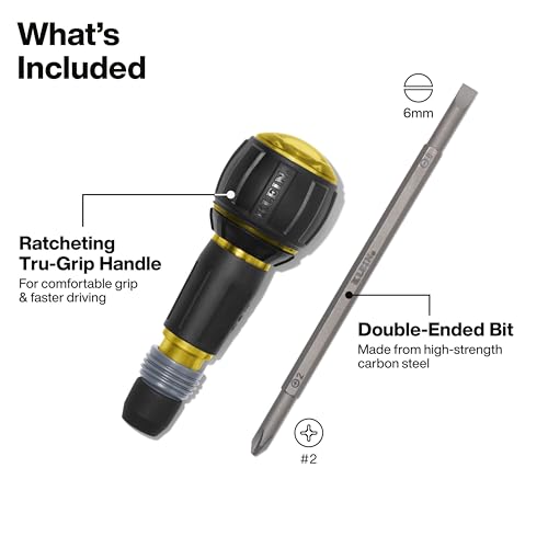 Klein Tools 32960ARCHT Ratcheting Fastbit Tru-Grip