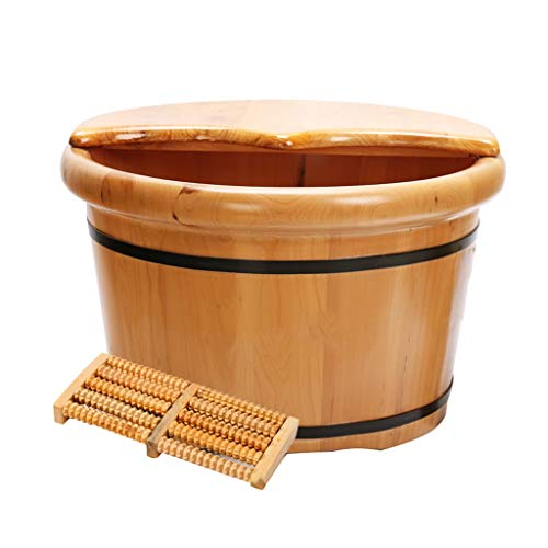 Spa de pies de madera con masaje y tapa 25 cm miniatura 1