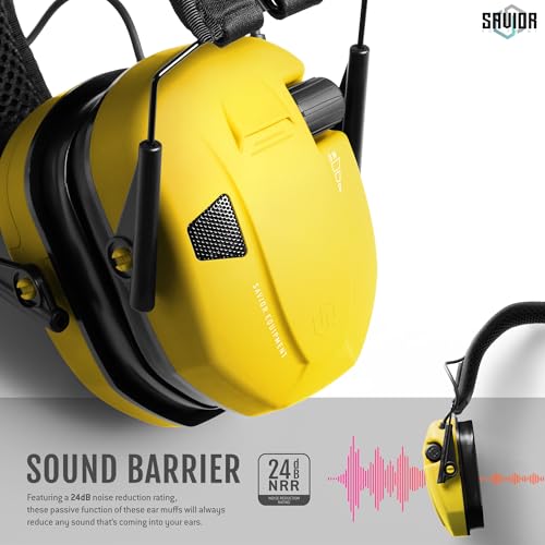 Image of Savior Equipment Apollo Electronic Earmuffs For Shooting w /Gel Ear Pads, 24dB NRR, Noise Cancelling Ear Protection Headset