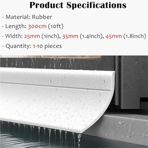 Protector de ventanas para coche autoadhesivo que evita la entrada de agua de lluvia 3