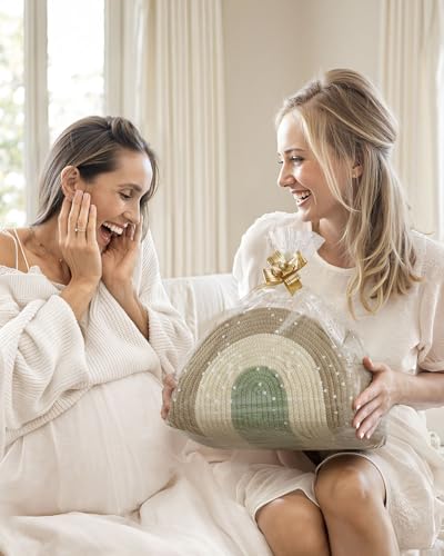 Image of Blissful Diary Baby Diaper Caddy Organizer, Cotton Rope Diaper Caddy Basket, Large Storage Basket for Newborn Boys and Girls, Gift for Baby Shower List, Newborn Essentials, Natural Rainbow