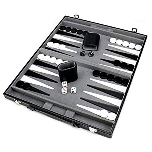 Smosyo Backgammon Set Backgammon Suitcase Fantastico Gioco da Tavolo di strategia Backgammon in Legno Travel Set Giochi da Viaggio per Adulti e Bambini