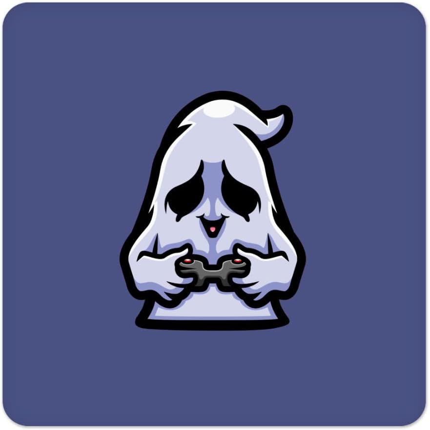 Ghost Gaming Square Coasters - Printed Coasters - Funny Coasters for Drinks