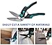 VARICONN 10 inch Heavy Duty Scissors, Multipurpose, Stainless Steel, Serrated Blade, Industrial Shears for Carpet, Cardboard and Recycle, Soft Grip, Easy Cutting Thick Paper, Leather, Sewing Fabric