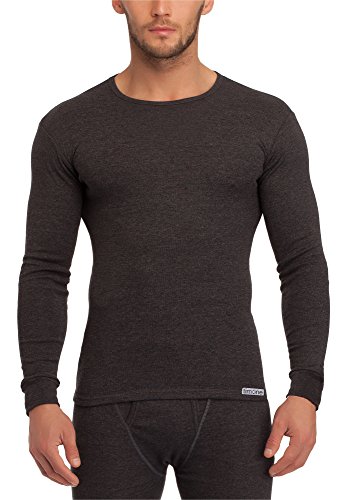 Timone Camisetas Mangas Largas Ropa Térmica Hombre(Melange Oscuro, M)