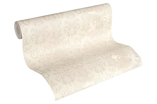 A.S. Création Vliestapete Hermitage 10 Tapete klassisch neo-barock 10,05 m x 0,53 m creme grau Made in Germany 335453 33545-3