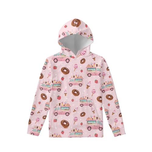 Image of Coloranimal Unisex Girls and Boys Long Sleeve Hoodies Hoody Athletic Pullover Sweatshirts Tops Age 6-16year